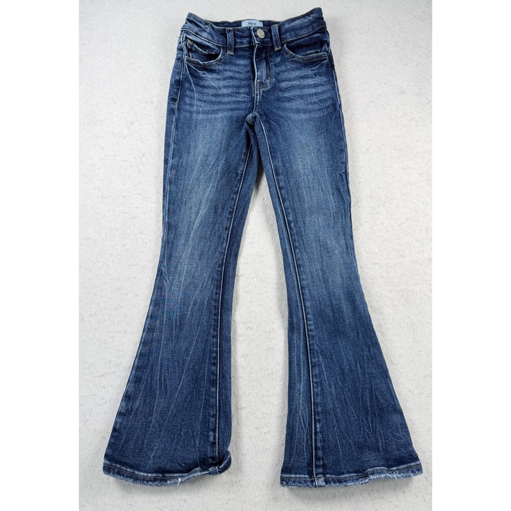 BKE Youth Mini Billie Bootcut Jeans Girls 7R Dark Wash Stretch